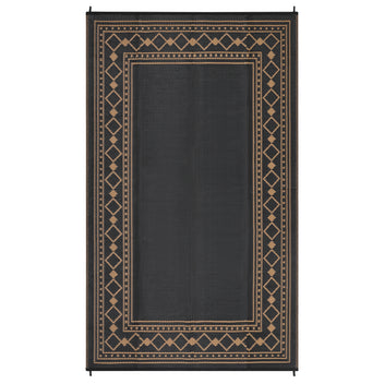 Garvee Outdoor Rug 9x18 ft Waterproof Reversible Plastic Straw Rug for Patio, RV, Camping, Deck, Balcony, Dark Brown