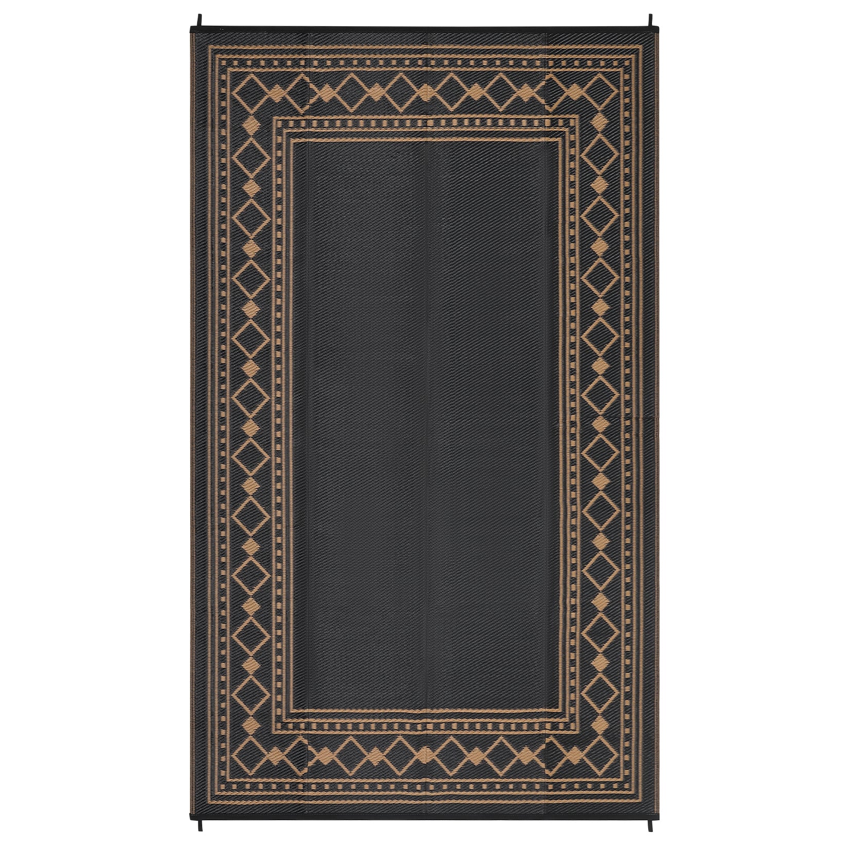 Garvee Outdoor Rug 8x10 Waterproof Plastic Straw Patio Mat Reversible Dark Brown for RV Camping Deck Balcony