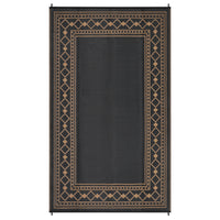 Garvee Outdoor Rug 8x10 Waterproof Plastic Straw Patio Mat Reversible Dark Brown for RV Camping Deck Balcony