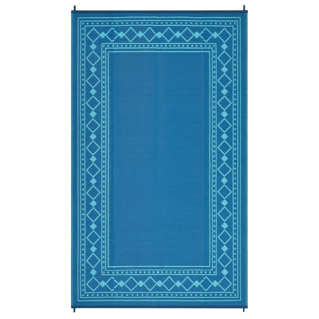 Garvee Outdoor Rug 9x18 ft Waterproof Reversible Plastic Straw Rug for Patio, RV, Camping, Deck, Balcony - Green/Blue