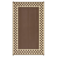 Garvee Outdoor Rug 10x14 Waterproof Fade-Proof Reversible Patio Rug Modern Neutral Outdoor Carpet, Plastic Straw Weather Resistant Large Camping Carpet for Garden Backyard Balcony, Brown