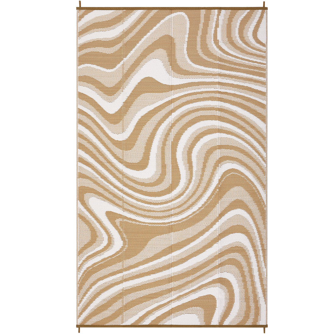 Garvee 10x20 Modern Large Outdoor Rug Waterproof Reversible Plastic Straw Rug for Camping Picnic Beach Light Brown