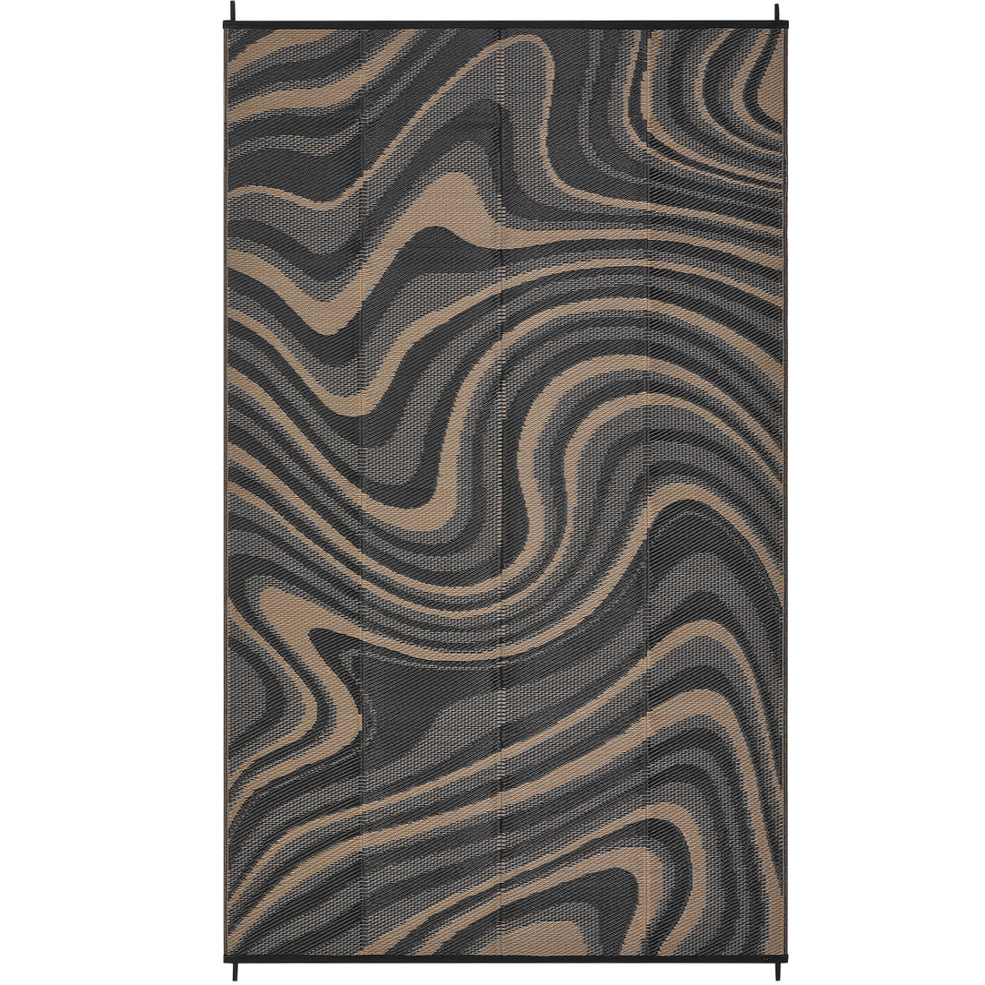 Garvee 10x20 Area Rugs Outdoor Waterproof Rug Black Coffee, Modern Plastic Straw, Reversible UV Resistant, Backyard, Picnic, Beach, RV, Porch