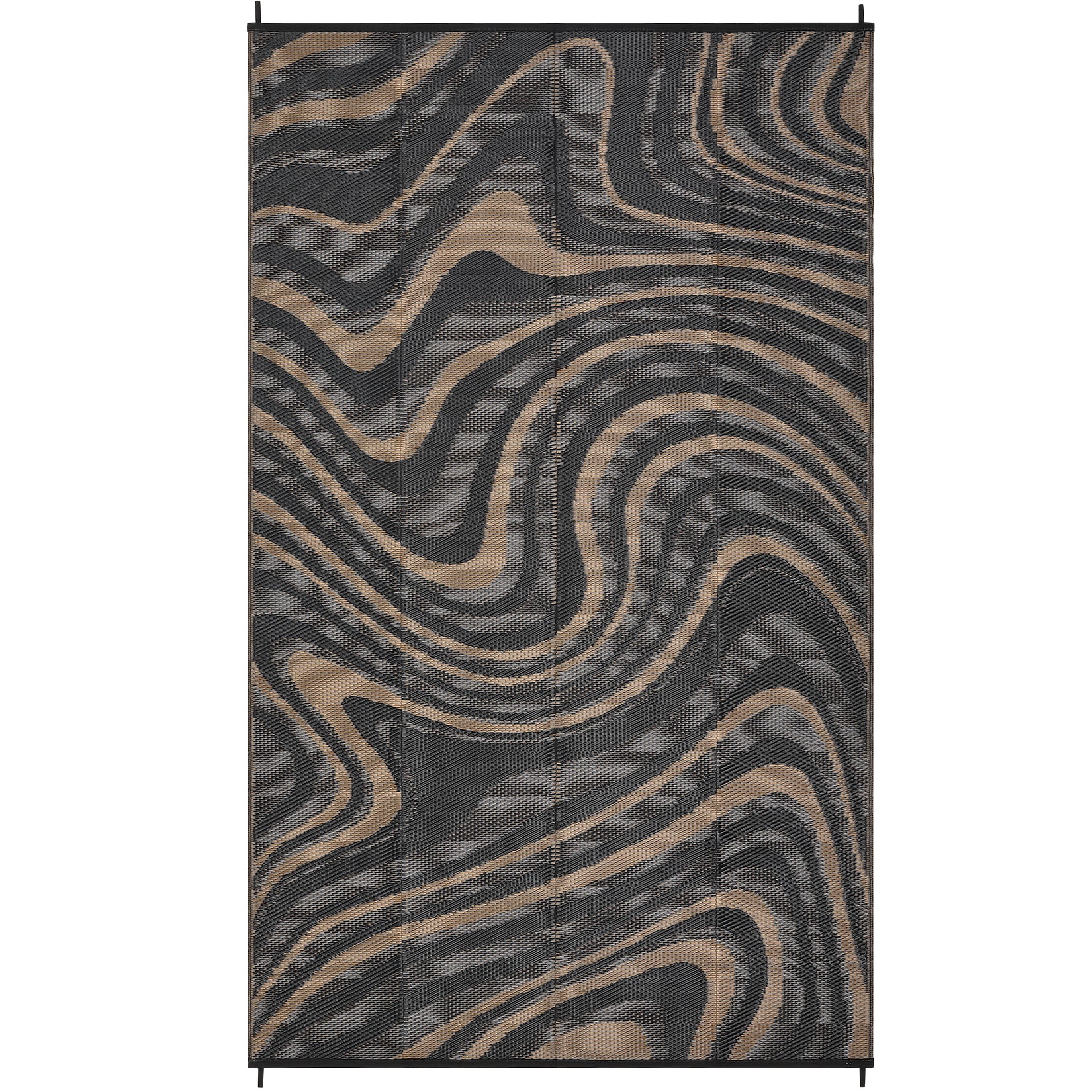 Garvee Outdoor Rug 8x10 Waterproof Reversible Polypropylene UV-Resistant Non-Slip Camping Picnic Patio Deck Mat Black Coffee