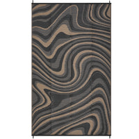 Garvee Outdoor Rug 8x10 Waterproof Reversible Polypropylene UV-Resistant Non-Slip Camping Picnic Patio Deck Mat Black Coffee