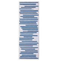 Garvee Runner Rug 2X6 Modern Stripe Rug Machine Washable Non Slip Low Pile Non Shedding Carpet for Kitchen Bedroom Living Room