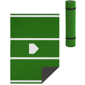 Garvee 6 x 4 ft Baseball Hitting Mat with Home Plate and Anti Fade Turf for Indoor and Outdoor Training, Green