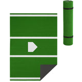 Garvee 6 x 4 ft Baseball Hitting Mat with Home Plate and Anti Fade Turf for Indoor and Outdoor Training, Green - Green