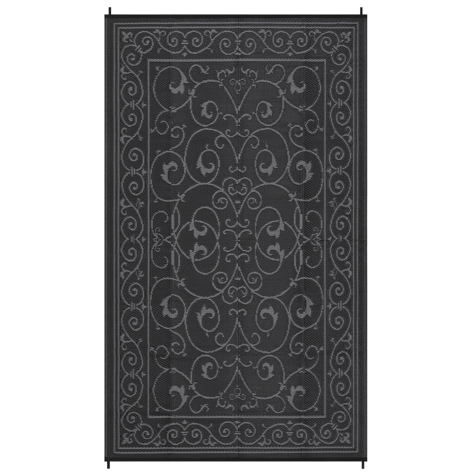 Garvee 9' x 12' Outdoor Rug Plastic Straw Waterproof Reversible Lightweight Foldable Patio Porch Backyard Camping