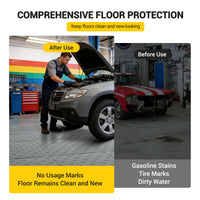 Garvee 100 Pack 12"X12" Interlocking Garage Floor Tiles,Double-Sided Non-Slip Flooring, Heavy Duty PVC Garage Flooring Tiles Covering for Basement, Workshop & Repair Shop, Gray