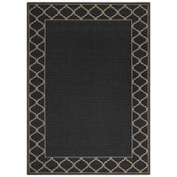 Garvee 5' x 7' Easy Jute Boho Geometric Area Rug, Washable Non-Slip Indoor Outdoor Faux Jute Rug for Living Room, Bedroom & Patio, Black Coffee