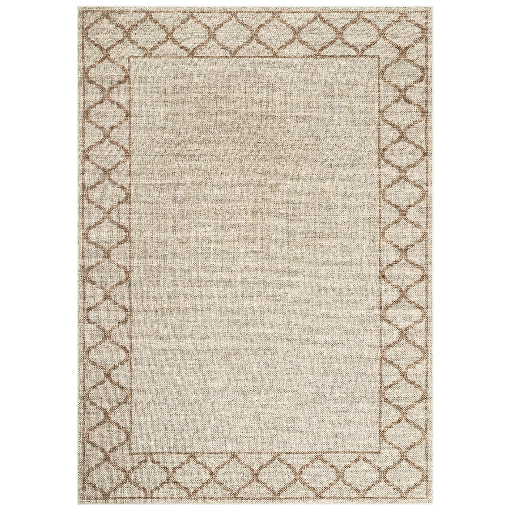 Garvee 8' x 10' Easy Jute Boho Geometric Area Rug, Washable Non-Slip Indoor Outdoor Faux Jute Rug for Living Room, Bedroom & Patio, Beige