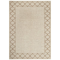 Garvee 8' x 10' Easy Jute Boho Geometric Area Rug, Washable Non-Slip Indoor Outdoor Faux Jute Rug for Living Room, Bedroom & Patio, Beige