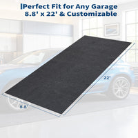 Garvee Garage Mats Oversize Garage Floor Paking Mat for Under Car, 8.8 x 22 Ft Non-Slip Gray Garage Flooring Carpets, Absorbent Oil Garage Parking Mat, Waterproof Mats