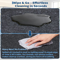 Garvee Garage Mats Oversize Garage Floor Paking Mat for Under Car, 7'4" × 17' Non-Slip Gray Garage Flooring Carpets, Absorbent Oil Garage Parking Mat, Waterproof Mats