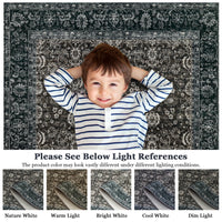 Garvee 2x6 Vintage Persian Runner Rug, Non Slip Low Pile Soft Hallway Rug, Decorative Carpet Runner for Entryway, Bedroom & Kitchen, Dark Brown