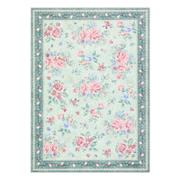 Garvee Floral Washable Rugs 9x12 Green, Large Non-Slip Soft Vintage Retro Area Rug for Living Room Bedroom Dining Room Nursery