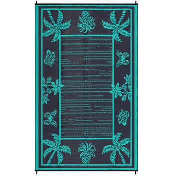 Garvee Outdoor Rug 8x10 Waterproof Reversible Polypropylene Durable UV-Protected Lightweight Patio Deck Balcony Camping