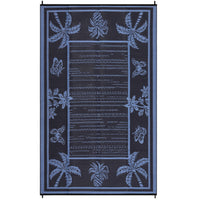 Garvee Outdoor Rug 8x10 Waterproof Reversible Plastic Straw Tropical Leaf UV-Resistant Patio Deck Camping Mat