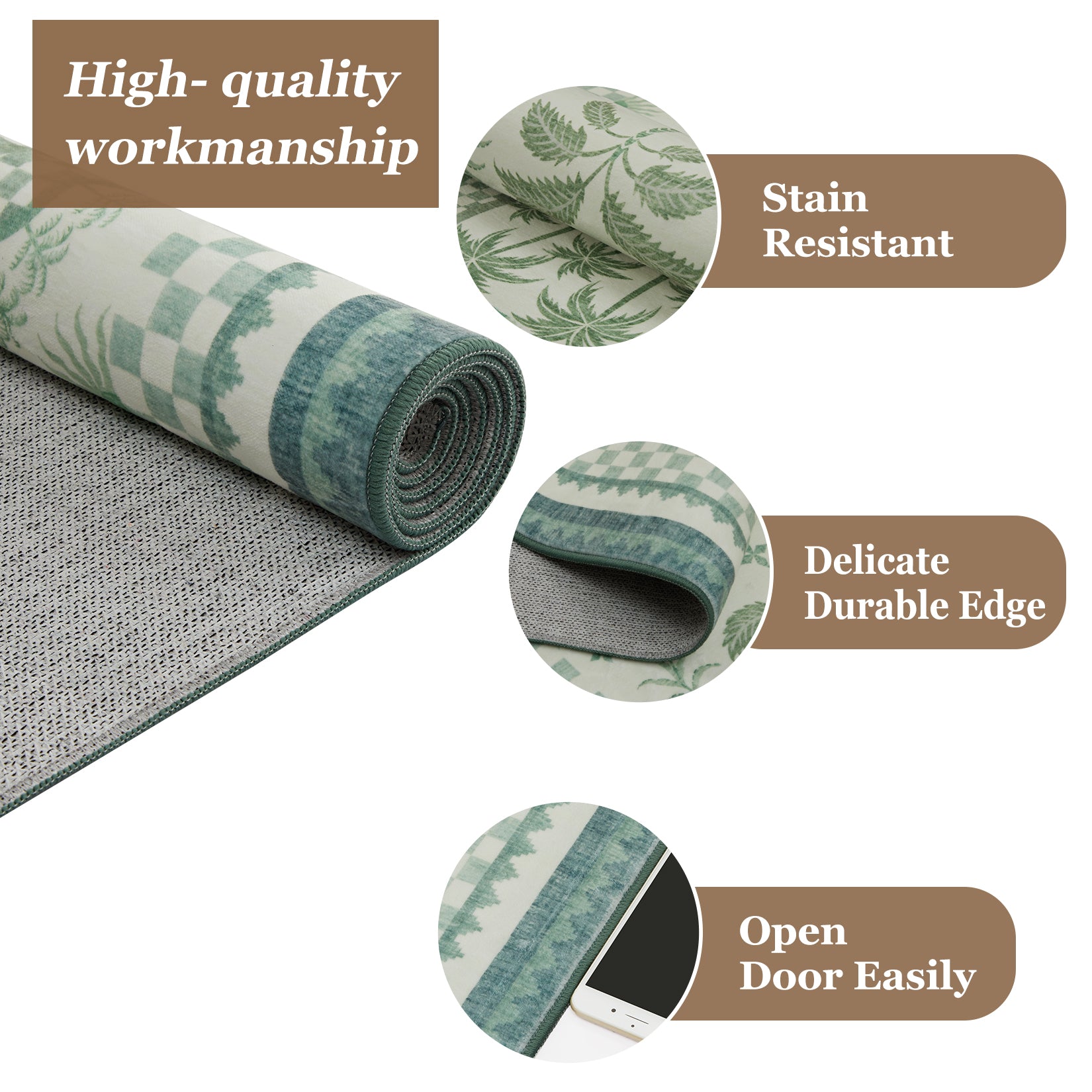 Garvee Premium Animal & Floral Area Rug – Kids & Living Room Friendly, Soft Woven Carpet, 5x7 ft