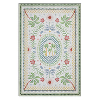 Garvee Premium Animal & Floral Area Rug – Kids & Living Room Friendly, Soft Woven Carpet, 5x7 ft