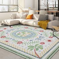 Garvee Premium Animal & Floral Area Rug – Kids & Living Room Friendly, Soft Woven Carpet, 5x7 ft