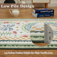 Garvee Premium Animal & Floral Area Rug – Kids & Living Room Friendly, Soft Woven Carpet, 5x7 ft