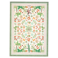 Garvee Jungle 9x12 Area Rug Washable Animal Print Nursery Rug Soft Low Pile Non Slip Forest Carpet Beige