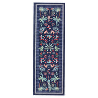 Garvee Tropical Jungle Runner Rug 2x6, Washable Non Slip Kitchen Hallway Rug, Botanical Animal Print Low Pile Carpet for Entryway Laundry Bathroom, Blue