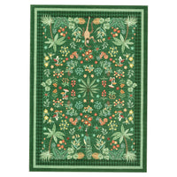 Garvee Jungle Green Rug Washable 8x10 Tropical Non Slip Low Pile Large Soft Botanical Floor Rug for Bedroom Nursery Playroom Dining Room