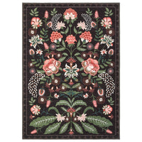 Garvee Large Living Room Rug 10x13 Washable Non Slip Boho Floral Carpet Black Vintage Aesthetic