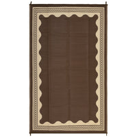 Garvee Outdoor Rug 8x10 Reversible Waterproof Plastic Straw Quick-Dry Stain-Resistant Brown Patio Camping Picnic