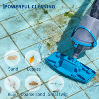 Garvee Cordless Pool Vacuum, 18.5 GPM Suction, 60 Min Runtime, Handheld Rechargeable Pool Cleaner with Telescopic Pole, Quick Charge for Above & Inground Pools, Spas & Hot Tubs