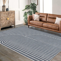 Garvee Large Washable Rugs for Living Room Bedroom, Soft Non-Shedding Pearl Velvet, Neutral Modern Design