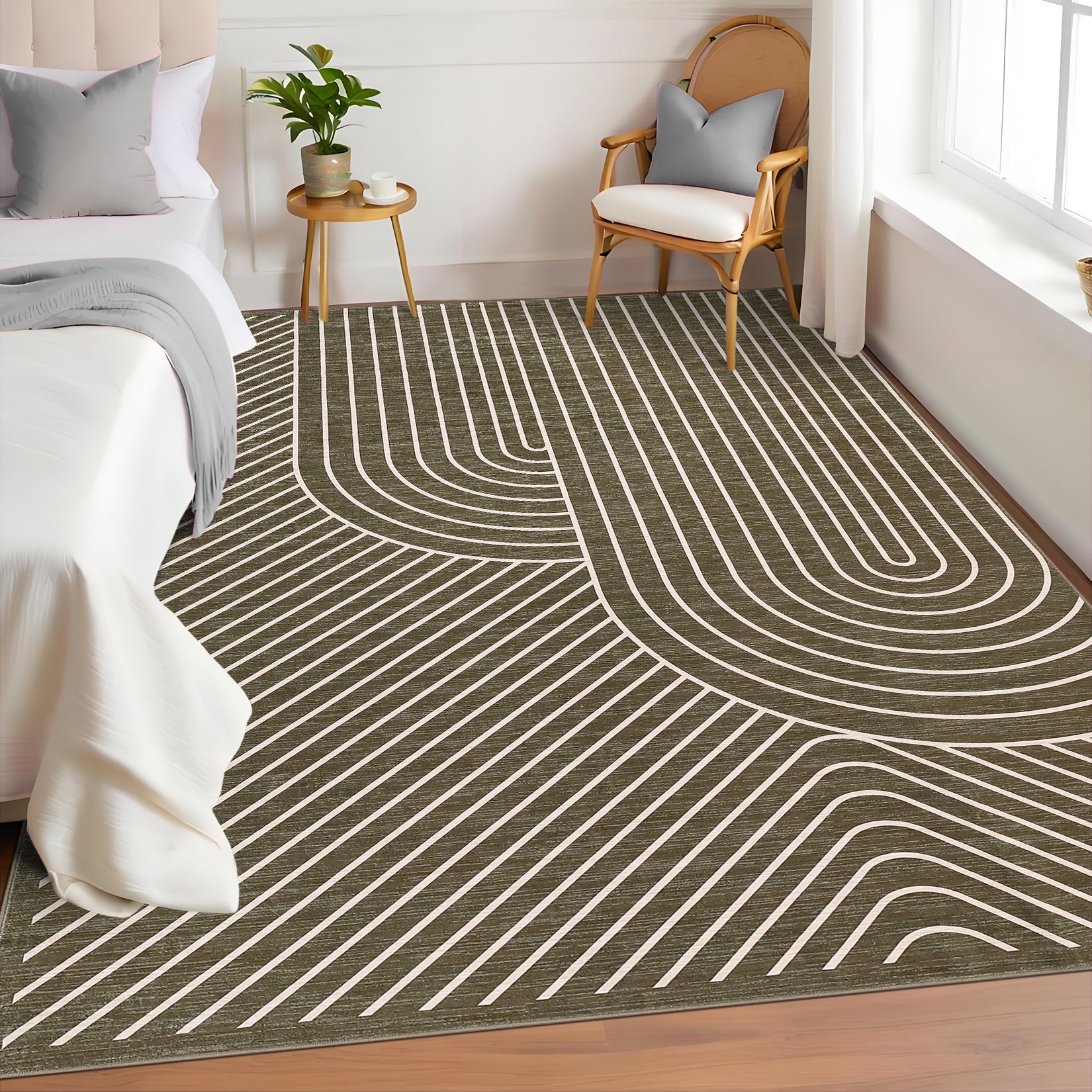 Garvee Washable Rug Low Pile Lightweight Indoor Area Rug with Non-Slip Backing for Living Room Bedroom Classroom Playroom