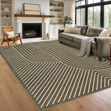 Garvee Large Washable Area Rug Non-Shedding Soft Low Pile for Living Room Bedroom Dining Room Home Office Neutral Color - Camel
