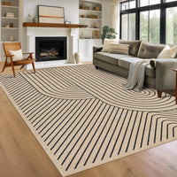 Garvee Large Washable Area Rug for Living Room Bedroom Soft Non-Shedding Natural Accent Carpet Neutral Color