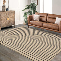 Garvee Large Washable Area Rug for Living Room Bedroom Soft Non-Shedding Natural Accent Carpet Neutral Color