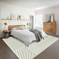 Garvee Large Washable Area Rug for Living Room Bedroom, Soft Non-Shedding Natural Accent Carpet, Neutral Color, Modern Low Pile