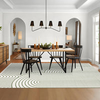 Garvee Large Washable Area Rug for Living Room Bedroom, Soft Non-Shedding Natural Accent Carpet, Neutral Color, Modern Low Pile