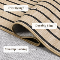 Garvee Large Washable Area Rug for Living Room Bedroom Soft Non-Shedding Natural Accent Carpet Neutral Color
