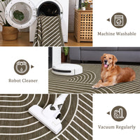 Garvee Washable Rug Low Pile Lightweight Indoor Area Rug with Non-Slip Backing for Living Room Bedroom Classroom Playroom
