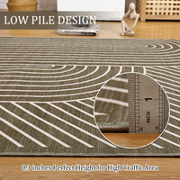 Garvee Washable Rug Low Pile Lightweight Indoor Area Rug with Non-Slip Backing for Living Room Bedroom Classroom Playroom