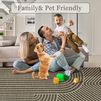 Garvee Washable Rug Low Pile Lightweight Indoor Area Rug with Non-Slip Backing for Living Room Bedroom Classroom Playroom