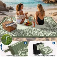 Garvee Waterproof Reversible Outdoor Rug 9x18ft - Large Plastic Straw Mat for Patio, Deck, Balcony, RV, Camping, Backyard - Easy Clean, Non-Slip, Weather Resistant - Sage Green/Light Green