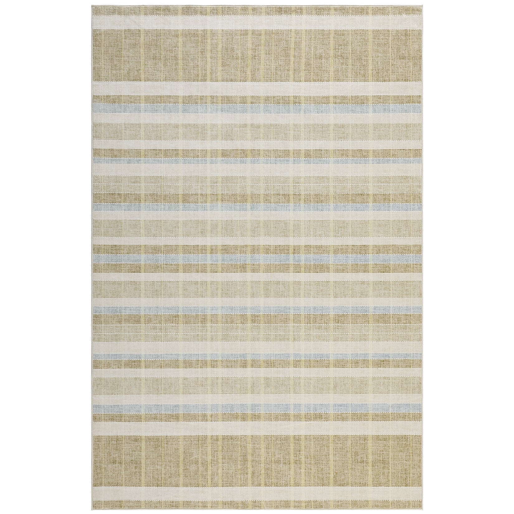 Garvee Washable 5x7 Area Rug Plaid Checkered Non Slip Low Pile Indoor Carpet Taupe for Living Room Bedroom Dining Room Office