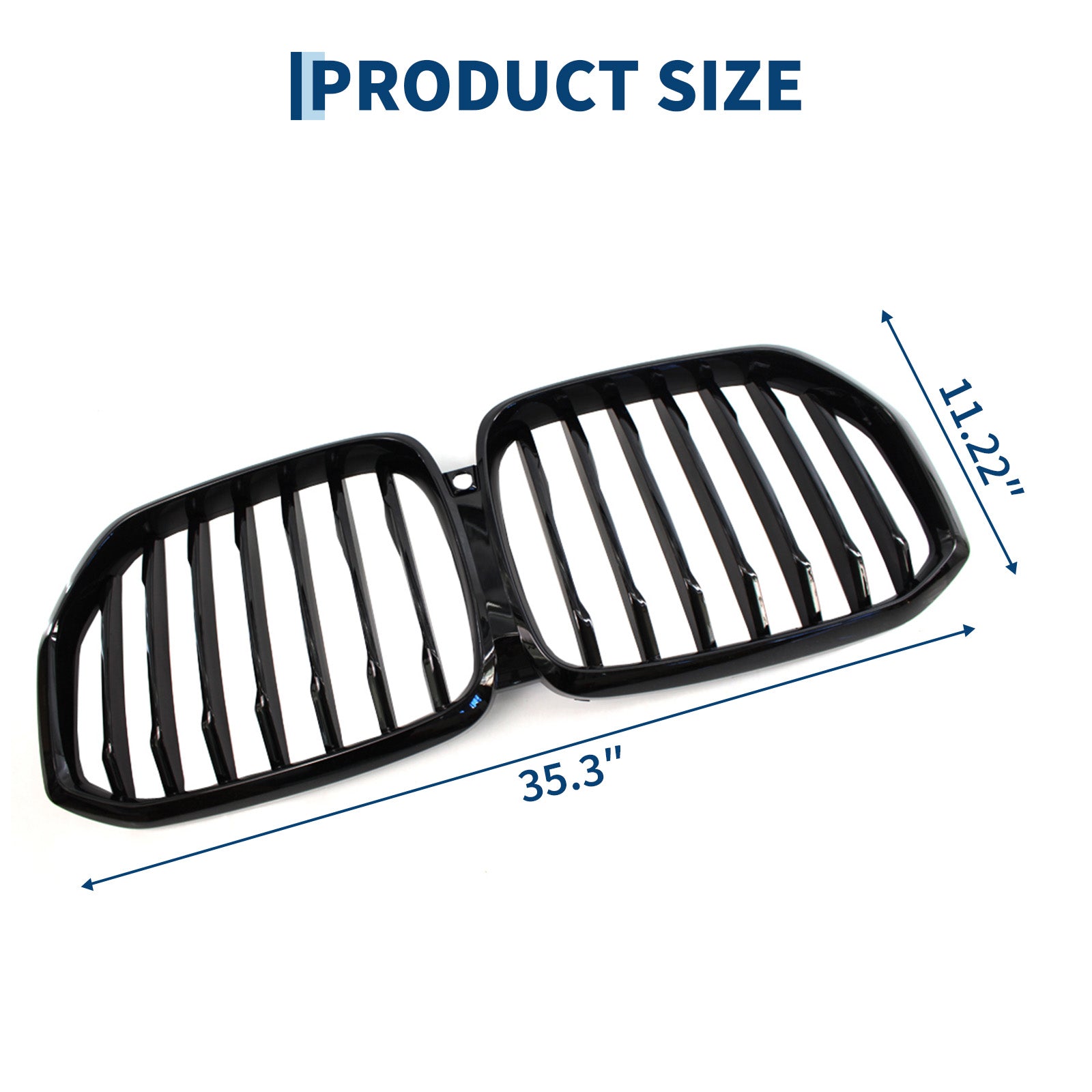 High-quality Glossy Black Grille for luxury car X5 G05 2018-2023, Compatible with XDrive40i/50i/45e/M50i, Front Exterior Accessory