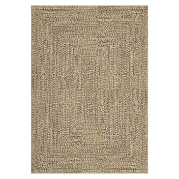 Garvee Beige Yellow 8x10 Washable Rug Non Slip Printed Braided Rug Indoor Carpet Ultra-Soft