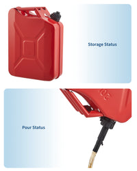 Garvee Corrosion-Resistant Steel Jerry Can Fuel Transfer Tank – 20L/5.3-Gallon, Fast 6L/Min Circulation, Portable Gasoline Storage with Extension Tube & Sealing Cap for Car, Truck, ATV, UTV, Boat, Motorcycle – Red, Single Pack