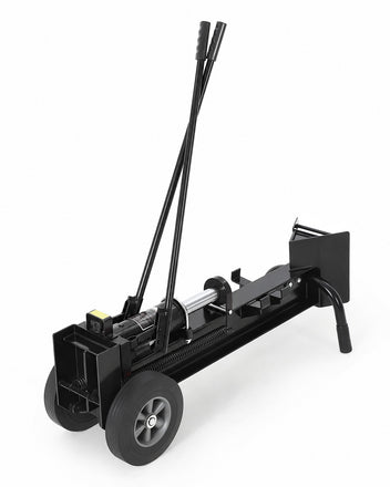 Garvee 12 Ton Manual Log Splitter, Hydraulic Wood Splitter with 9.8" Rubber Tires and Dual Speed Pump